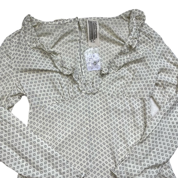 NWT Free People Deep V neck Cream Tunic Blouse/Mini Dress - Picture 5 of 15